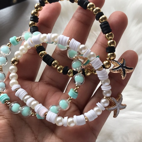 Sea Summer BRACELETS! Lara’s Bubbles Ocean Collection bracelets ~3 colors!🐬🤍🕷 - Picture 4 of 6